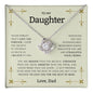 To My Daughter | Love Knot Necklace | Straighten Your Crown | From Dad