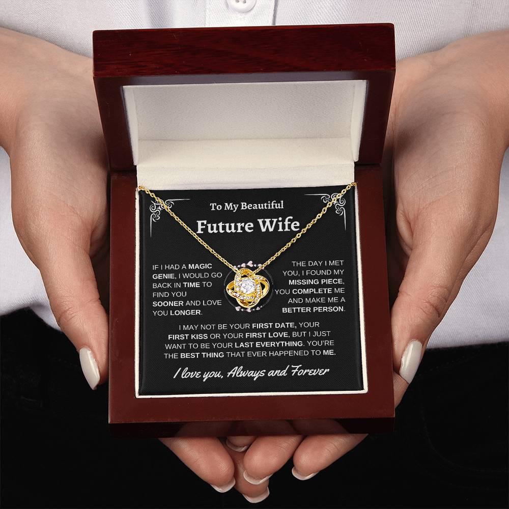 To Future Wife | First Kiss | Love Knot Necklace