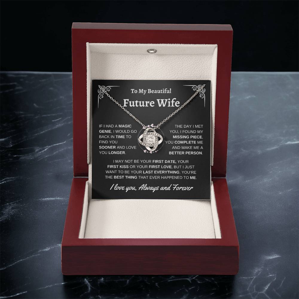 To Future Wife | First Kiss | Love Knot Necklace