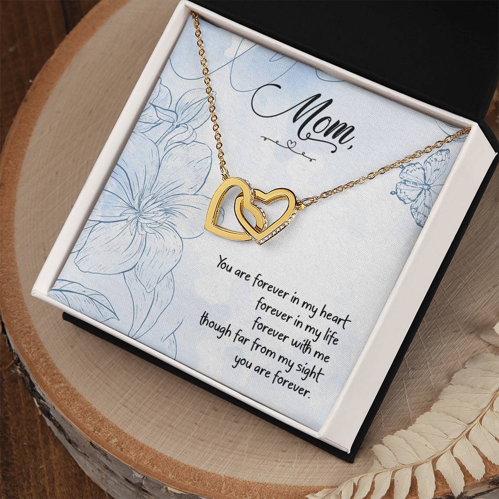Remember Mom | Forever in My Heart | Interlocking Heart Necklace