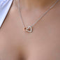 To My Beautiful Wife | Interlocking Hearts Necklace