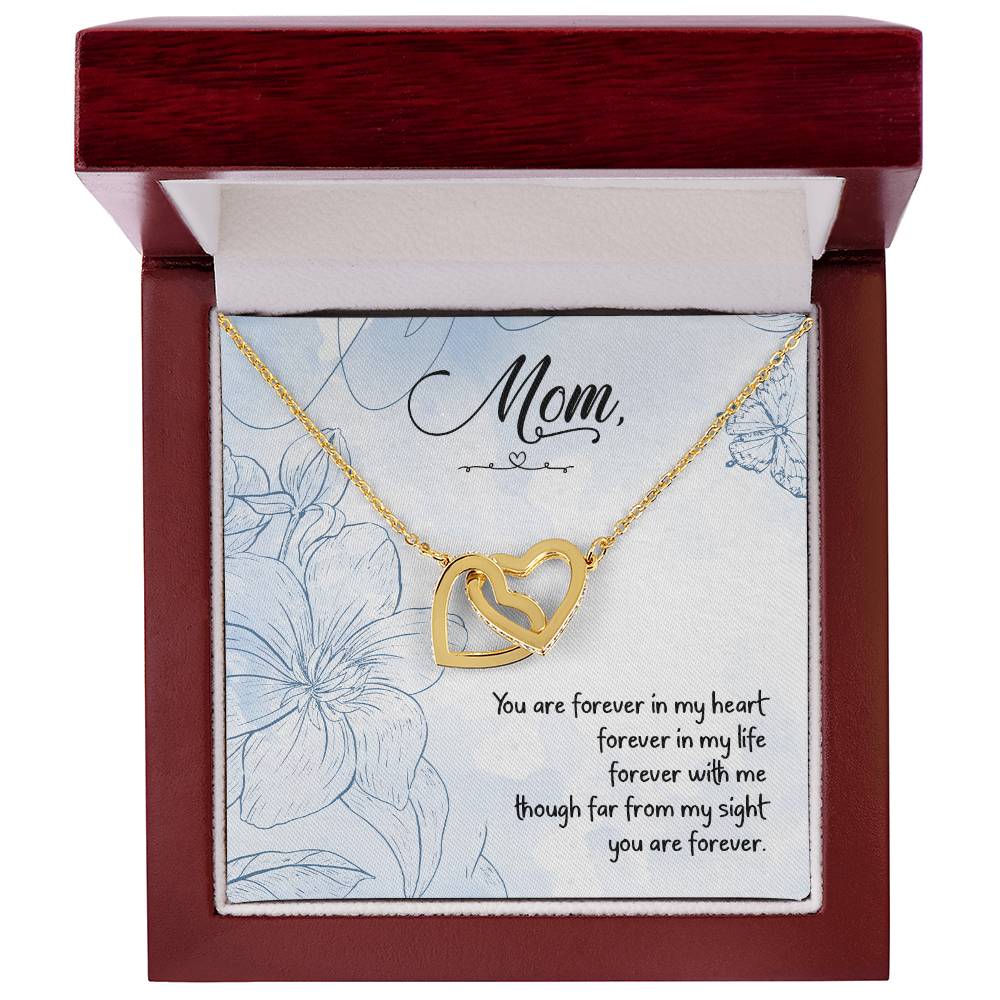Remember Mom | Forever in My Heart | Interlocking Heart Necklace
