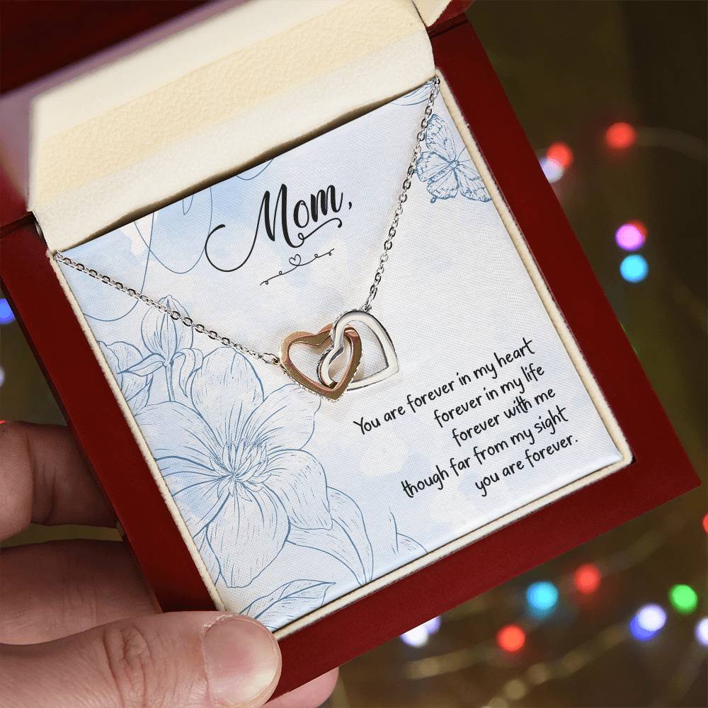 Remember Mom | Forever in My Heart | Interlocking Heart Necklace