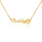 Pet Name Necklace | Paw Print | Personalized