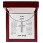 To My Son | Cross Necklace | I am Here | From Dad