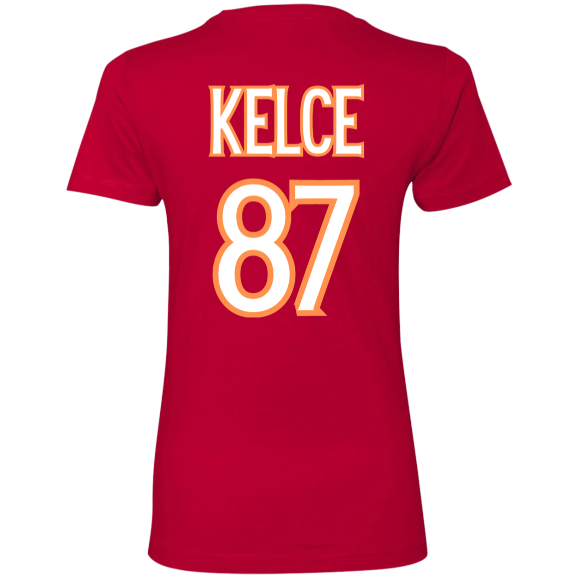 Swifty Karma Kelce Football Love | Jersey # On Back | Ladies' Boyfriend T-Shirt