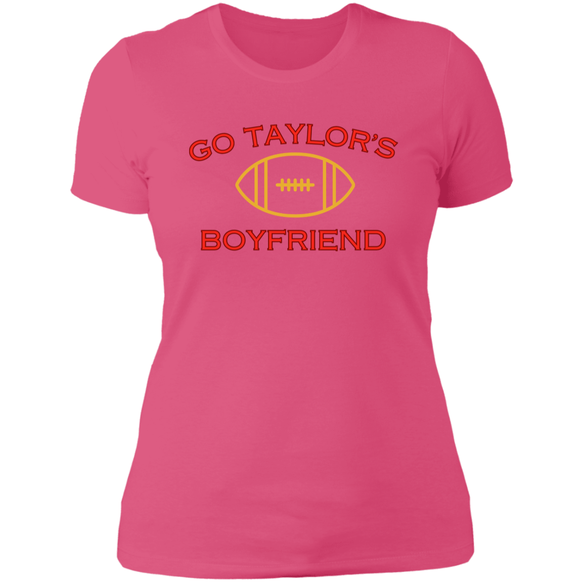 Go Taylor's Boyfriend | Jersey # On Back | Ladies' Boyfriend T-Shirt