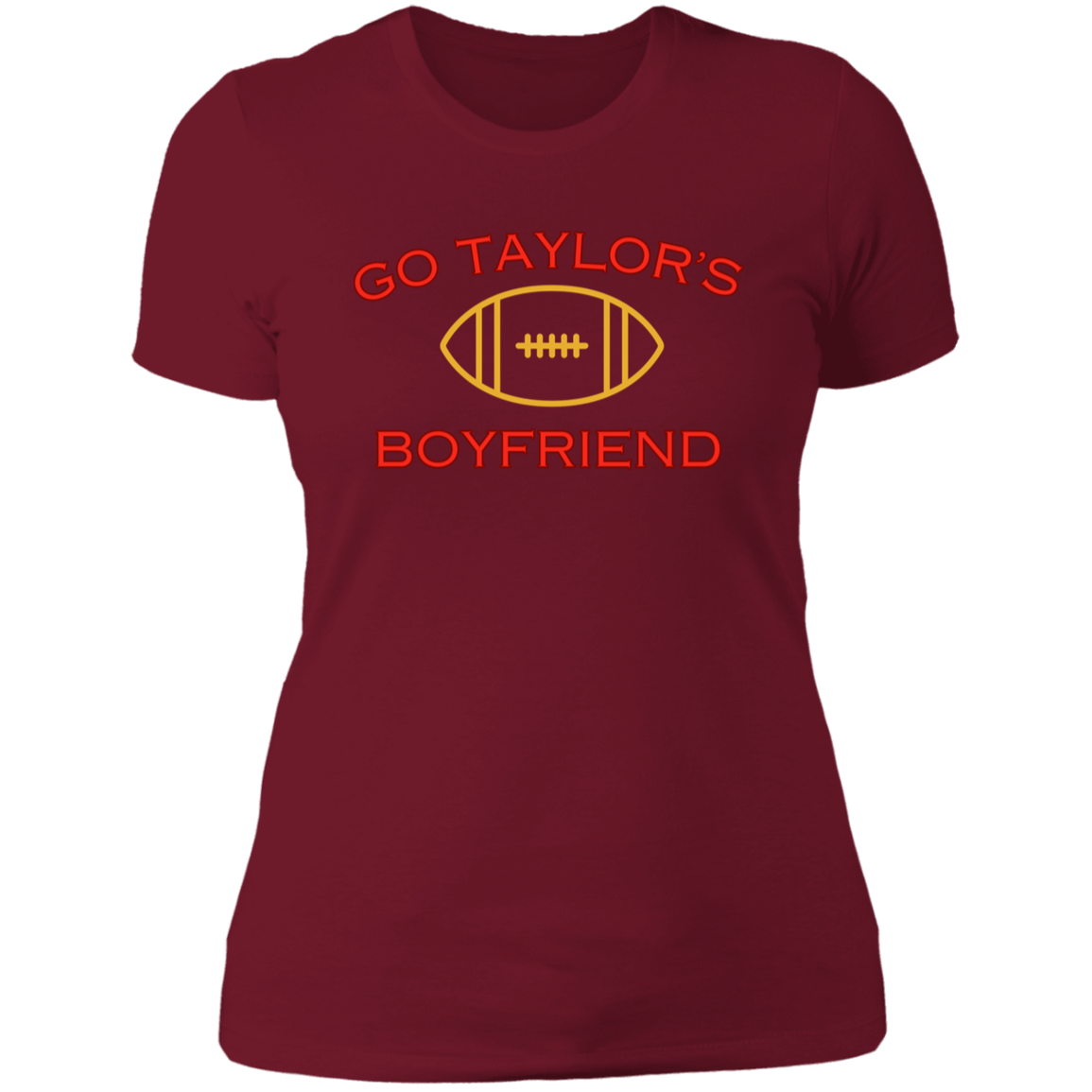 Go Taylor's Boyfriend | Jersey # On Back | Ladies' Boyfriend T-Shirt