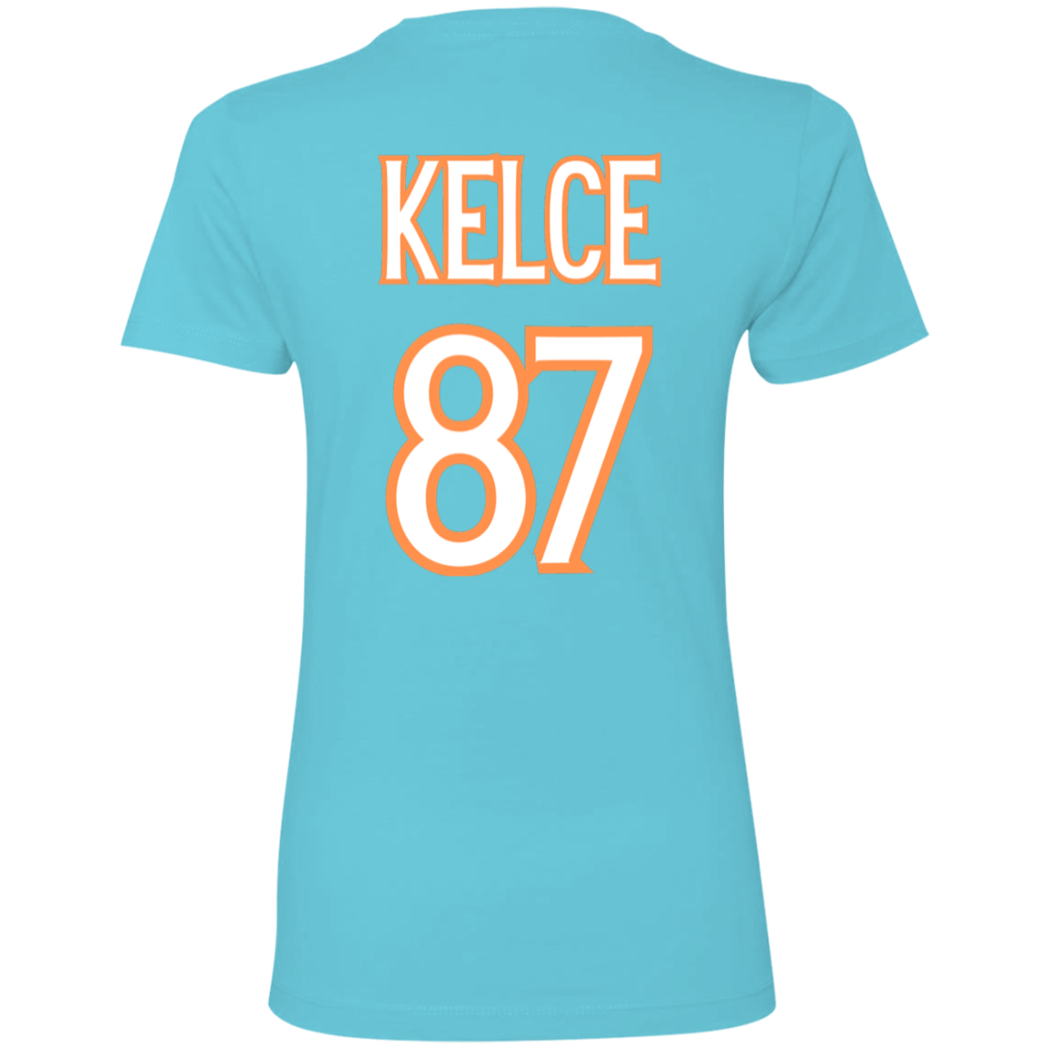 Swifty Karma Kelce Football Love | Jersey # On Back | Ladies' Boyfriend T-Shirt