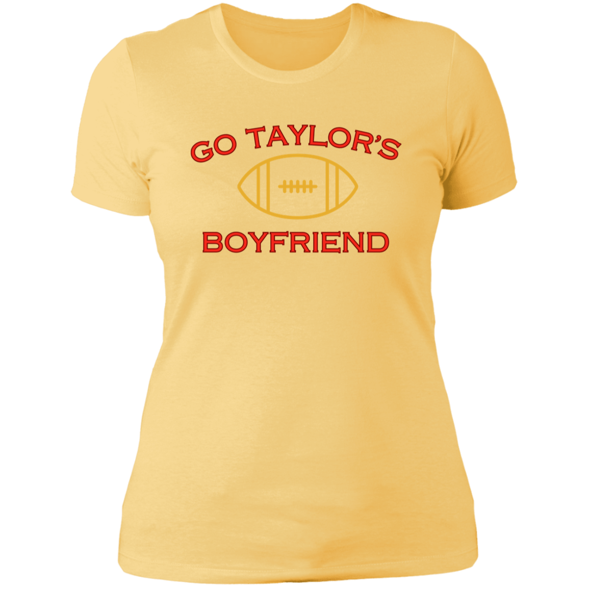 Go Taylor's Boyfriend | Jersey # On Back | Ladies' Boyfriend T-Shirt