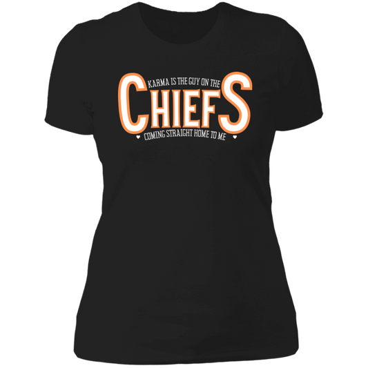 Swifty Karma Kelce Football Love | Jersey # On Back | Ladies' Boyfriend T-Shirt