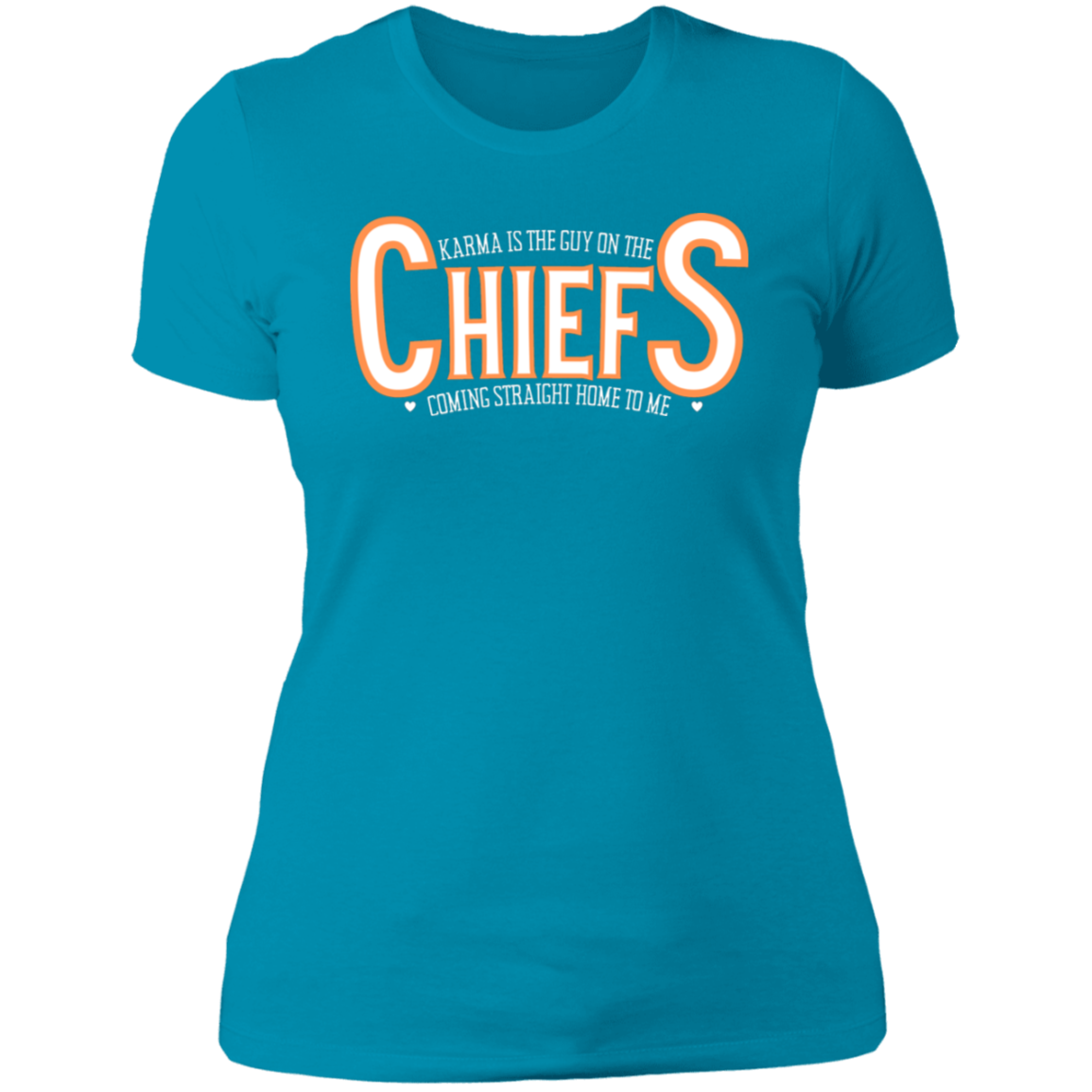 Swifty Karma Kelce Football Love | Jersey # On Back | Ladies' Boyfriend T-Shirt