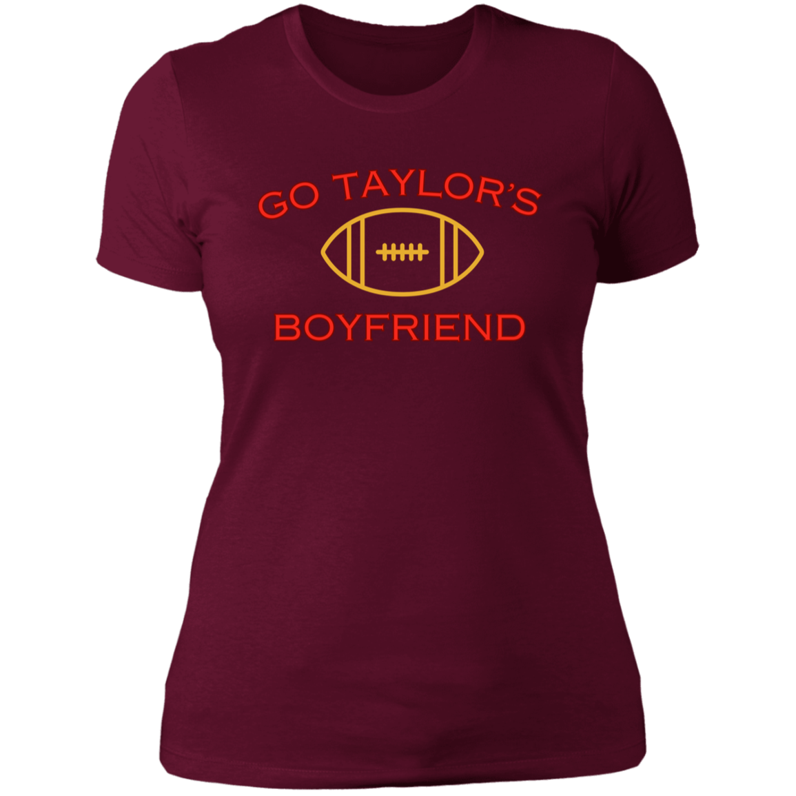 Go Taylor's Boyfriend | Jersey # On Back | Ladies' Boyfriend T-Shirt