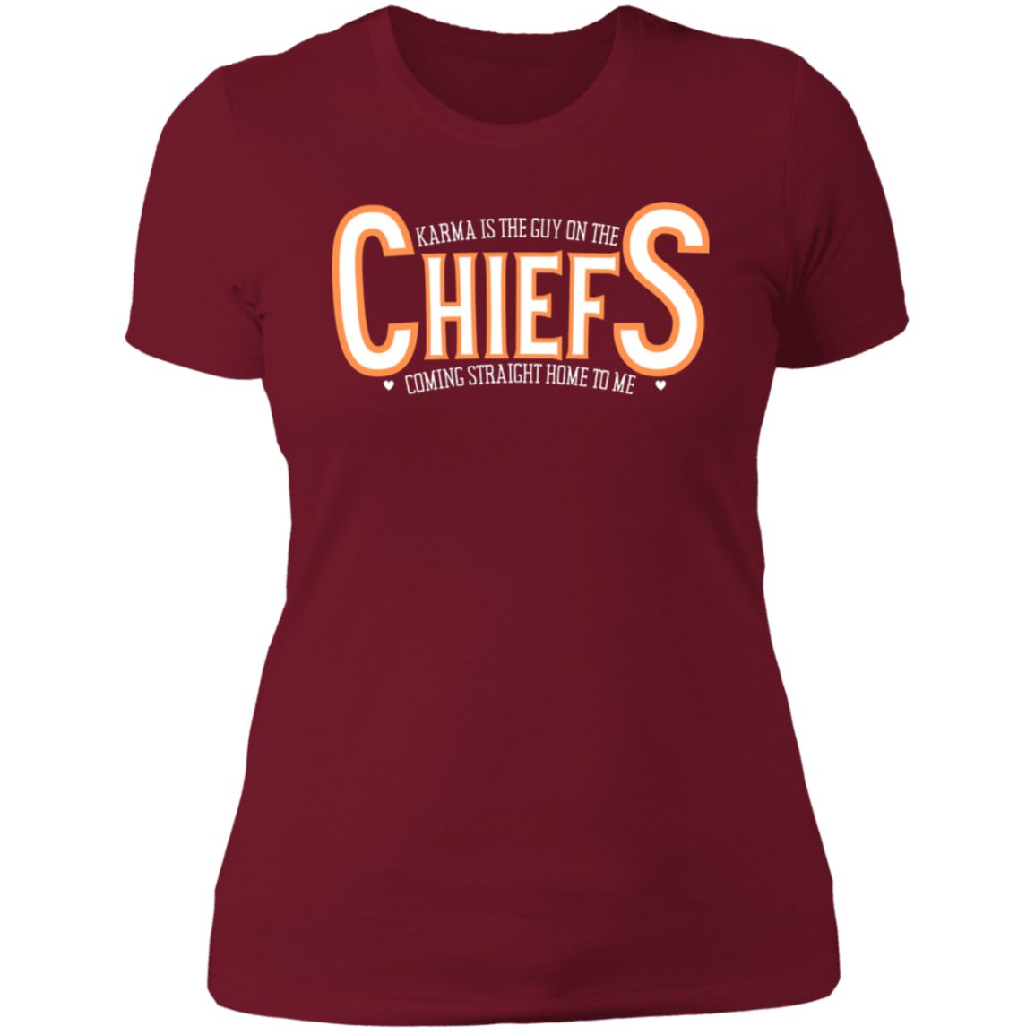 Swifty Karma Kelce Football Love | Jersey # On Back | Ladies' Boyfriend T-Shirt