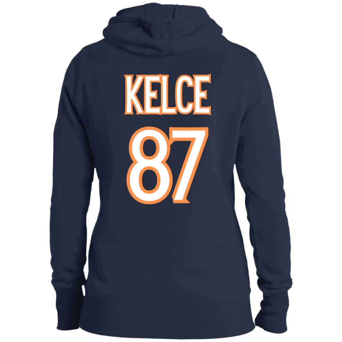 Swifty Karma Kelce Football Love | Jersey # On Back | Ladies' Pullover Hooded Sweatshirt