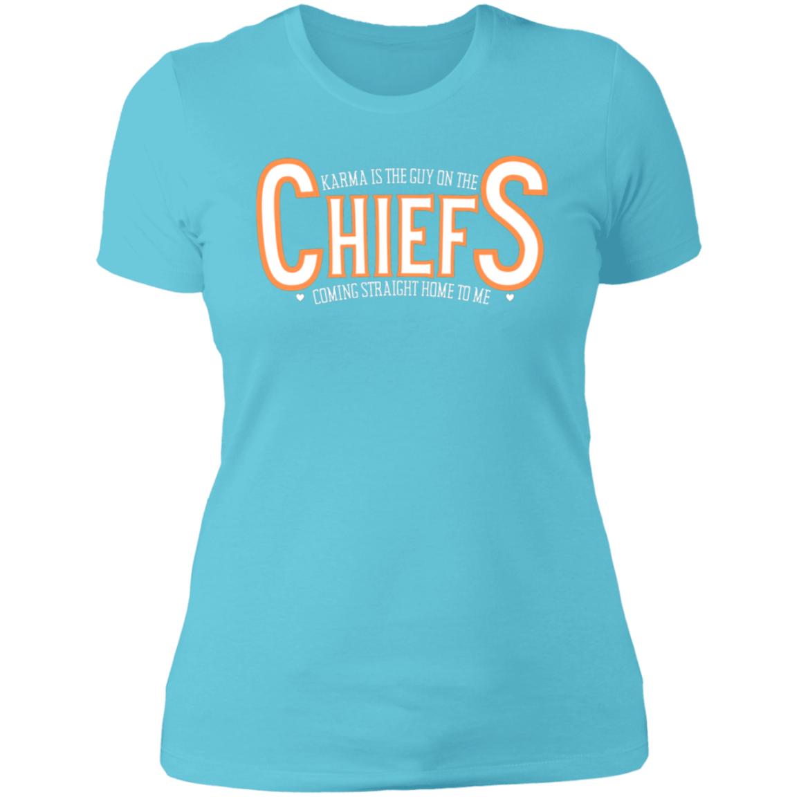 Swifty Karma Kelce Football Love | Jersey # On Back | Ladies' Boyfriend T-Shirt