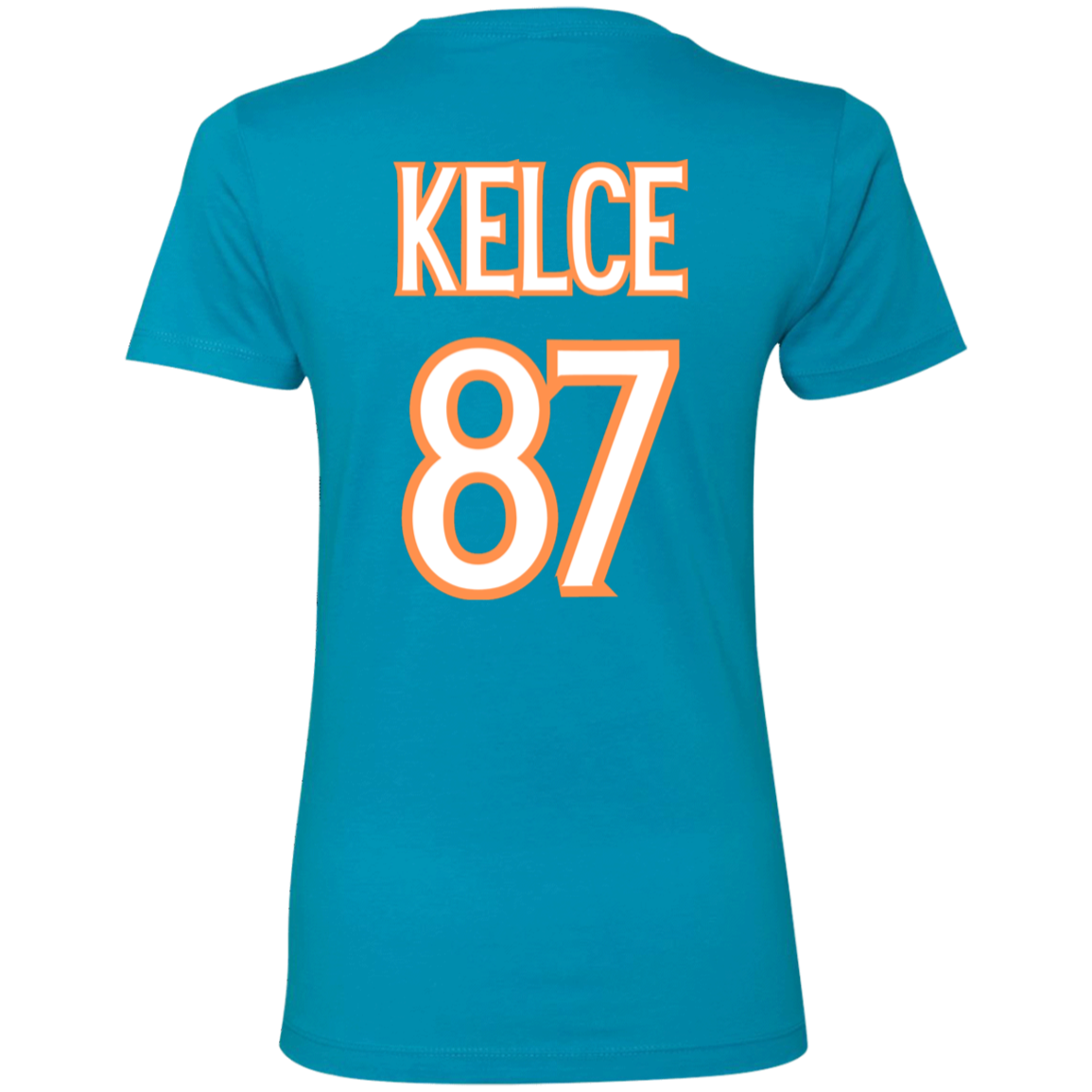 Swifty Karma Kelce Football Love | Jersey # On Back | Ladies' Boyfriend T-Shirt