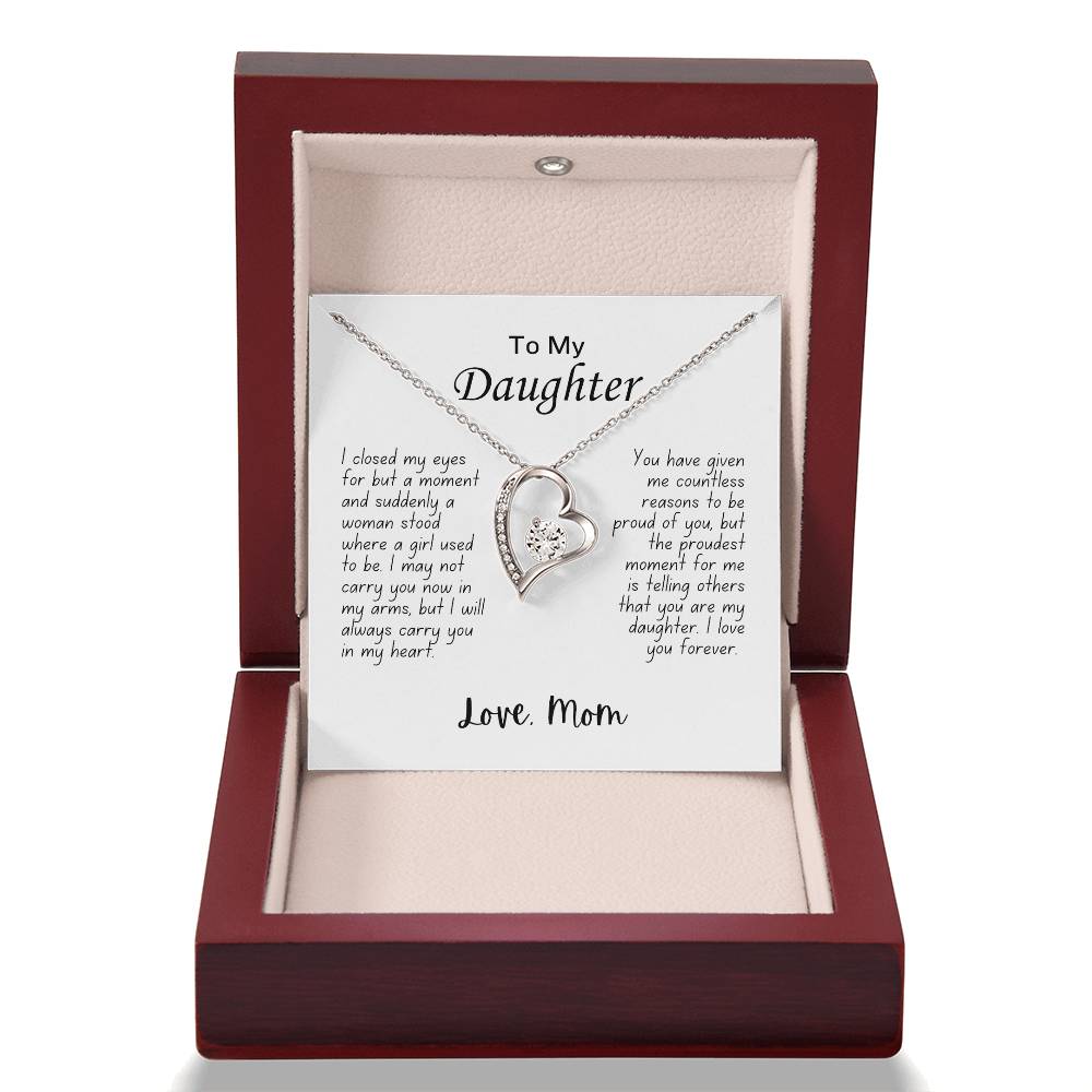 To My Daughter | Forever Love Necklace | I Will Carry You | From Mom