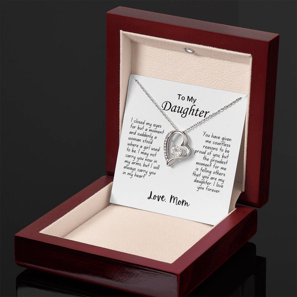 To My Daughter | Forever Love Necklace | I Will Carry You | From Mom