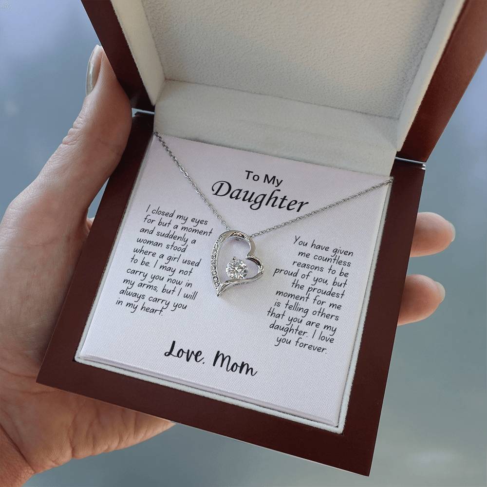 To My Daughter | Forever Love Necklace | I Will Carry You | From Mom