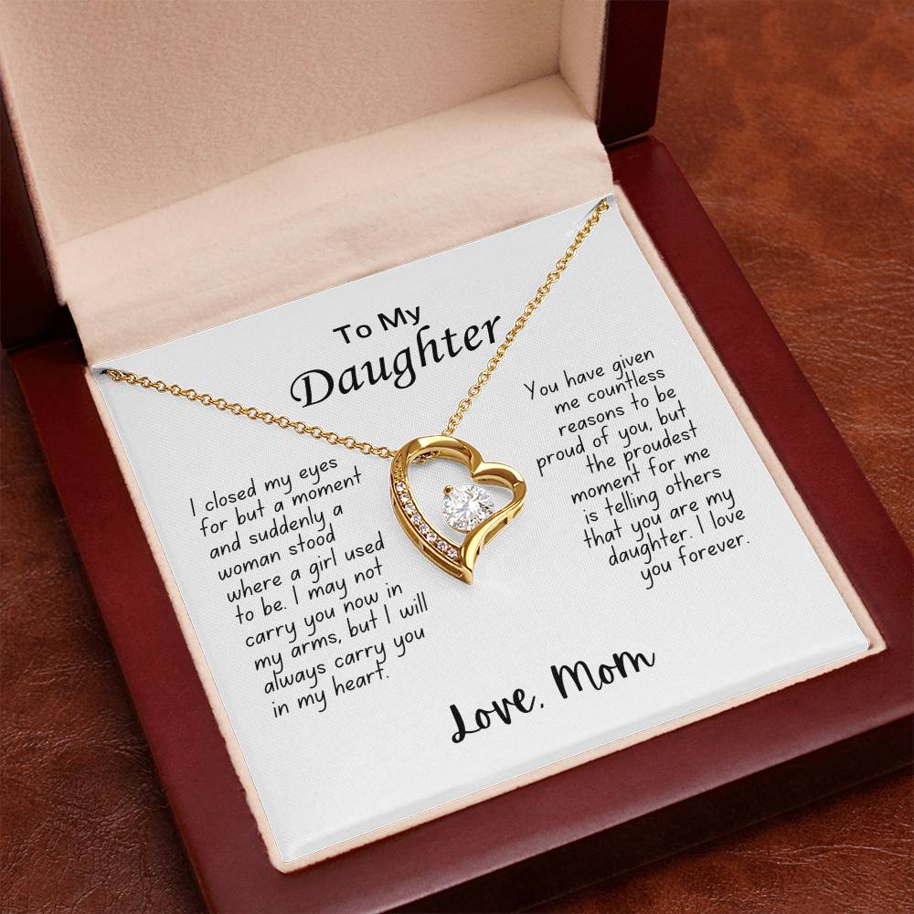 To My Daughter | Forever Love Necklace | I Will Carry You | From Mom