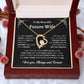To My Beautiful Future Wife | First Kiss | Forever Love Necklace | Black Background