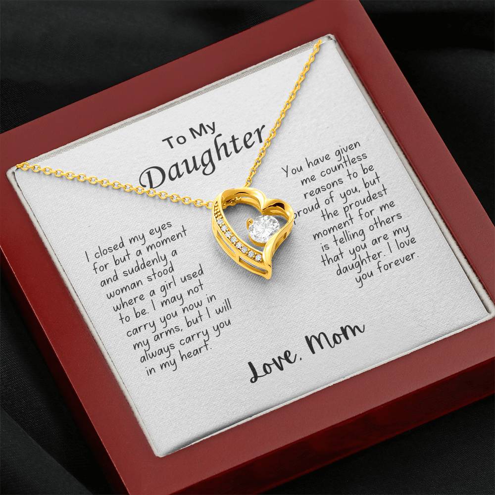 To My Daughter | Forever Love Necklace | I Will Carry You | From Mom