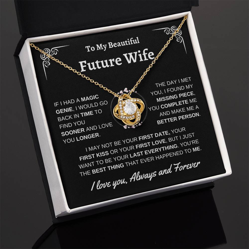 To Future Wife | First Kiss | Love Knot Necklace