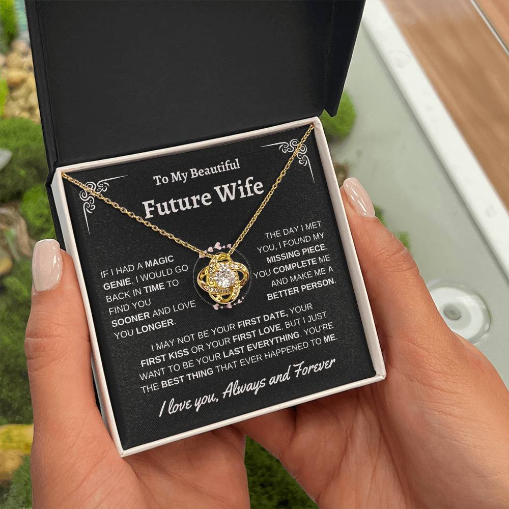 To Future Wife | First Kiss | Love Knot Necklace