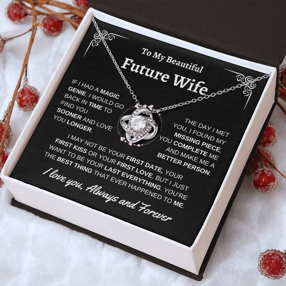 To Future Wife | First Kiss | Love Knot Necklace