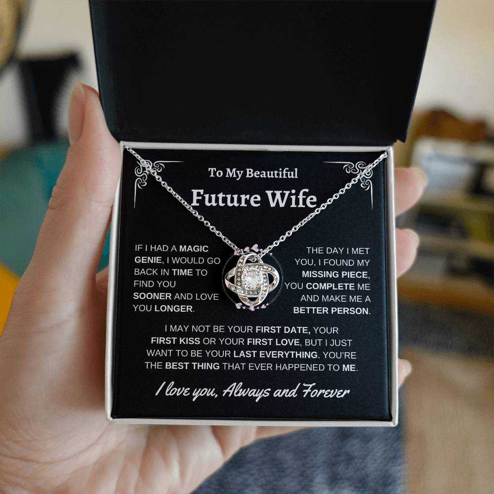 To Future Wife | First Kiss | Love Knot Necklace