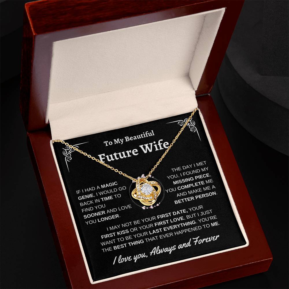 To Future Wife | First Kiss | Love Knot Necklace