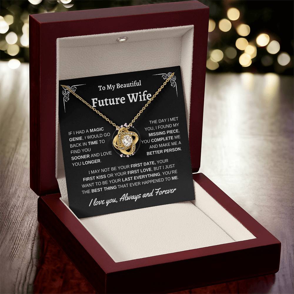 To Future Wife | First Kiss | Love Knot Necklace