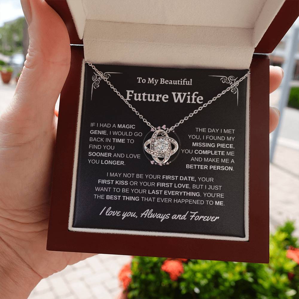 To Future Wife | First Kiss | Love Knot Necklace