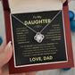 To Daughter | From Dad | Straighten your Crown | Love Knot Necklace