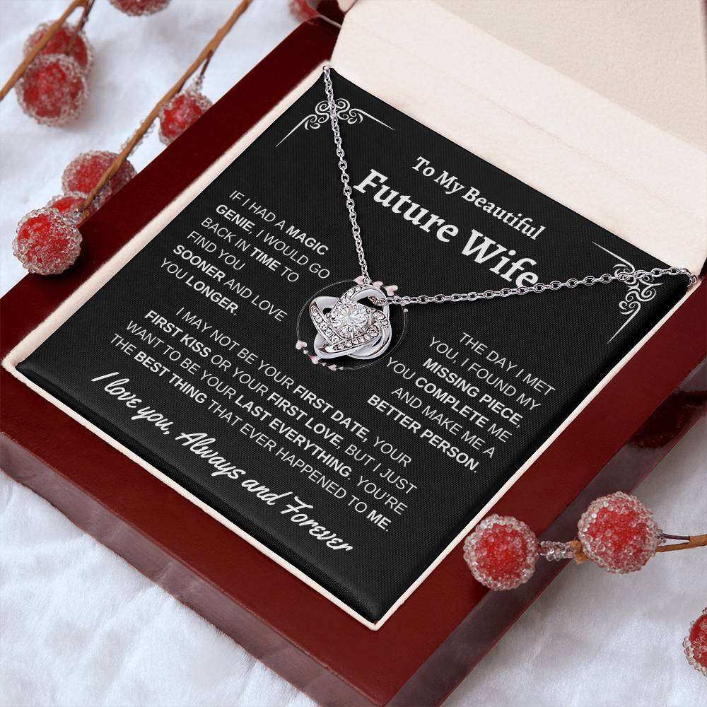 To Future Wife | First Kiss | Love Knot Necklace