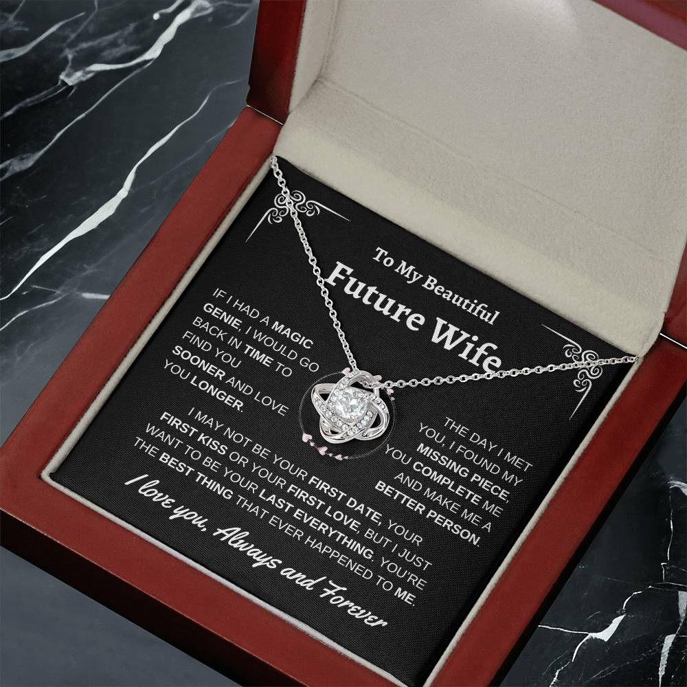 To Future Wife | First Kiss | Love Knot Necklace