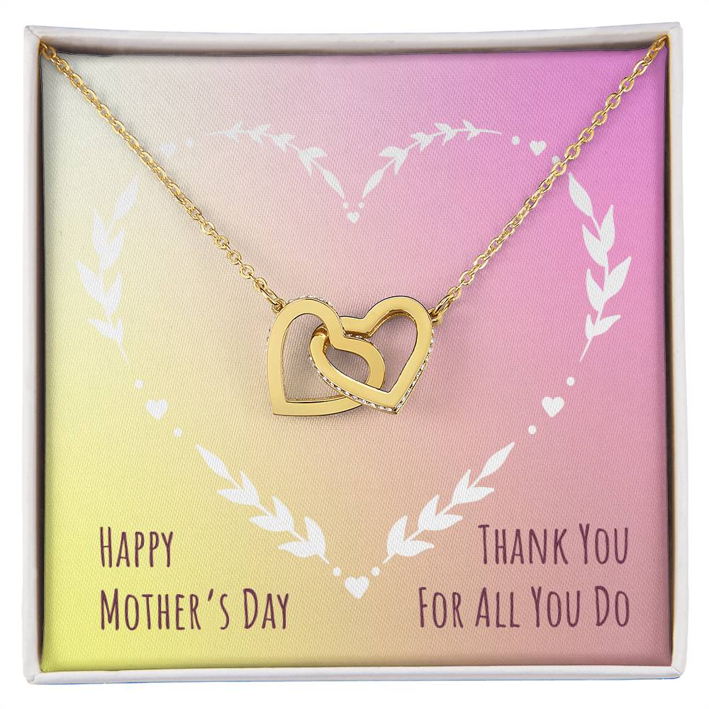 To Mom | Happy Mother's Day | Interlocking Heart Necklace