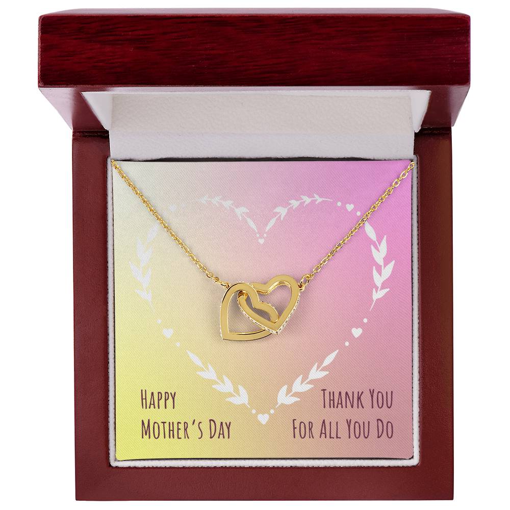 To Mom | Happy Mother's Day | Interlocking Heart Necklace