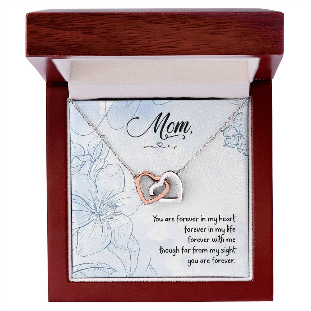 Remember Mom | Forever in My Heart | Interlocking Heart Necklace