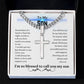To My Son | Cuban Chain with Artisan Cross Necklace | My Baby Boy