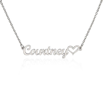 Personalized Name Heart Necklace