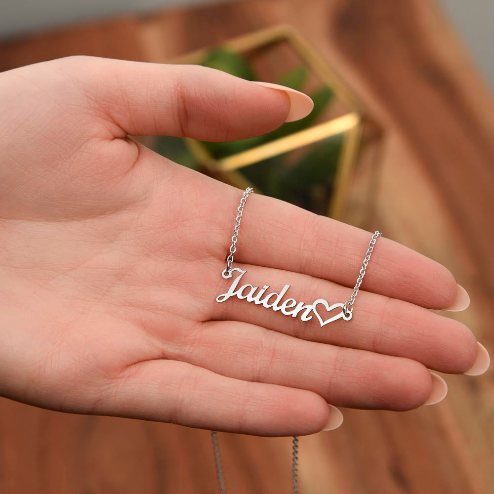 Personalized Name Heart Necklace