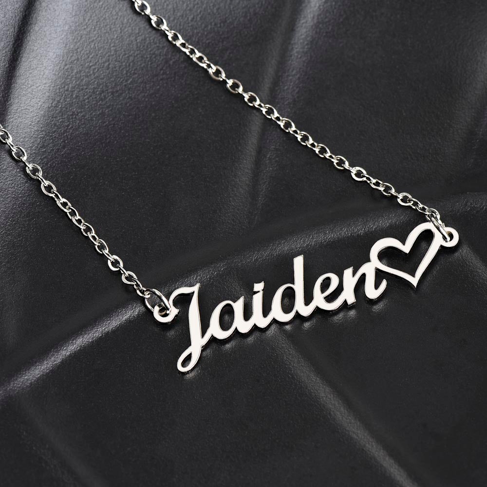 Personalized Name Heart Necklace