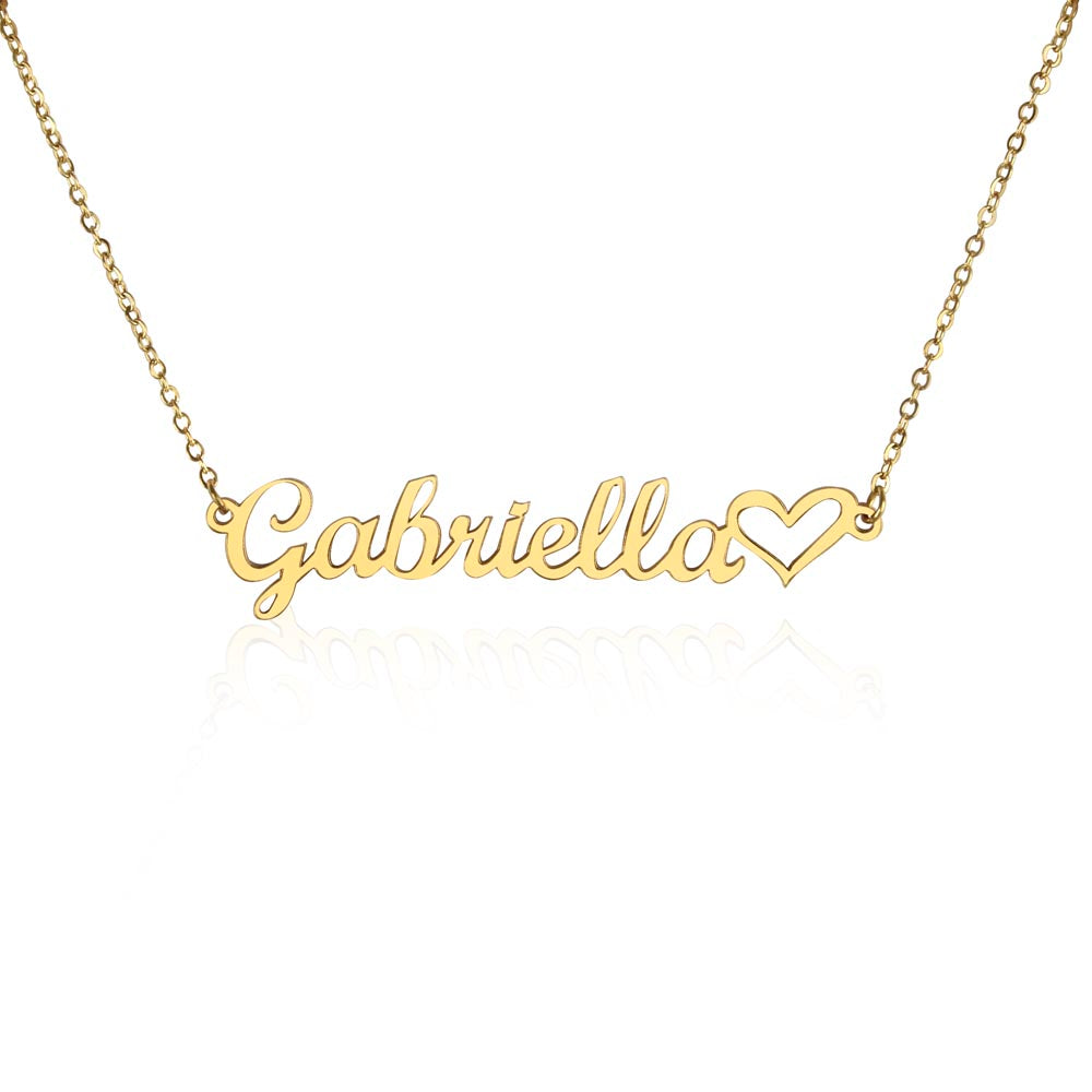 Personalized Name Heart Necklace