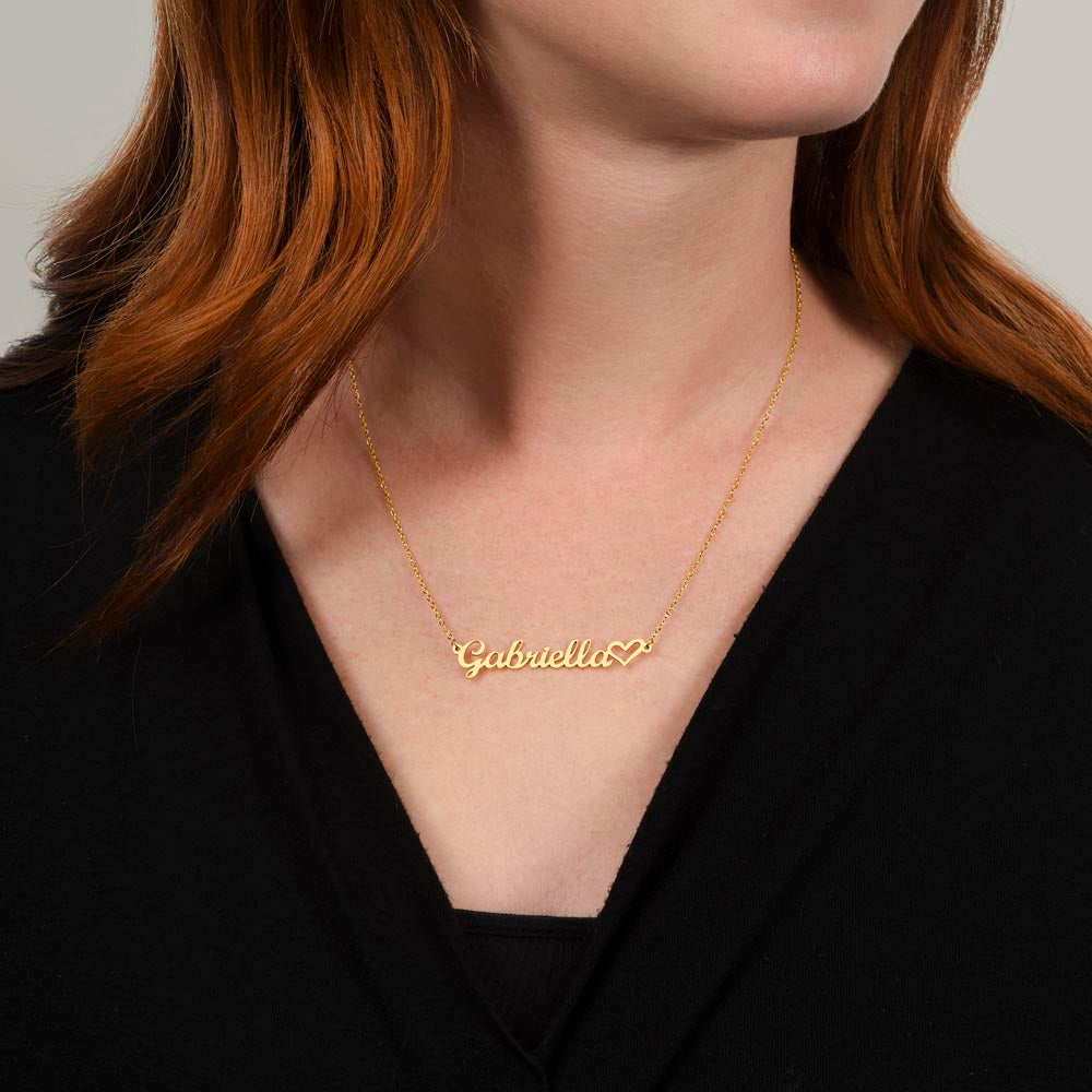 Personalized Name Heart Necklace