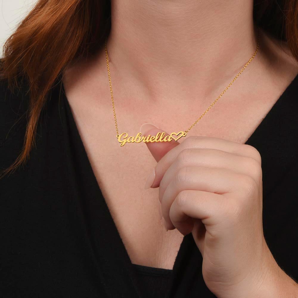 Personalized Name Heart Necklace