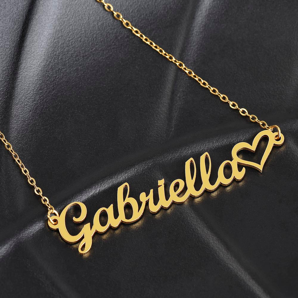 Personalized Name Heart Necklace