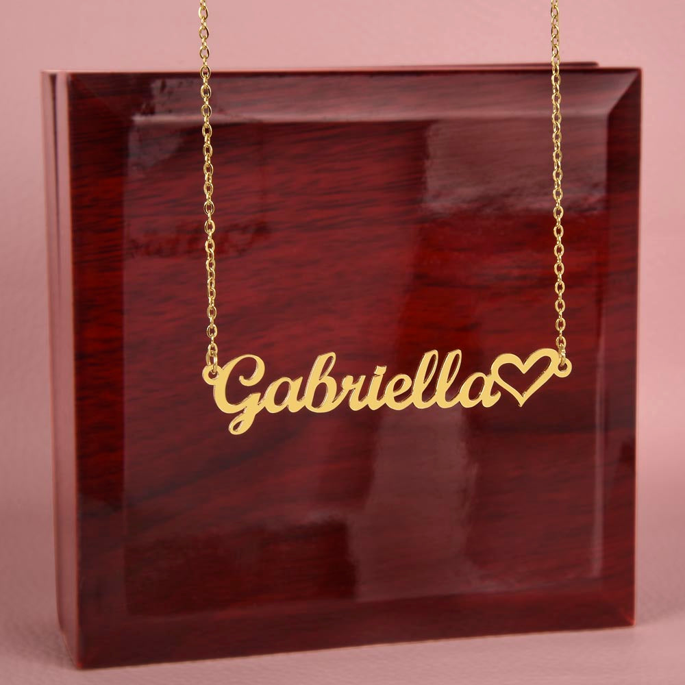 Personalized Name Heart Necklace