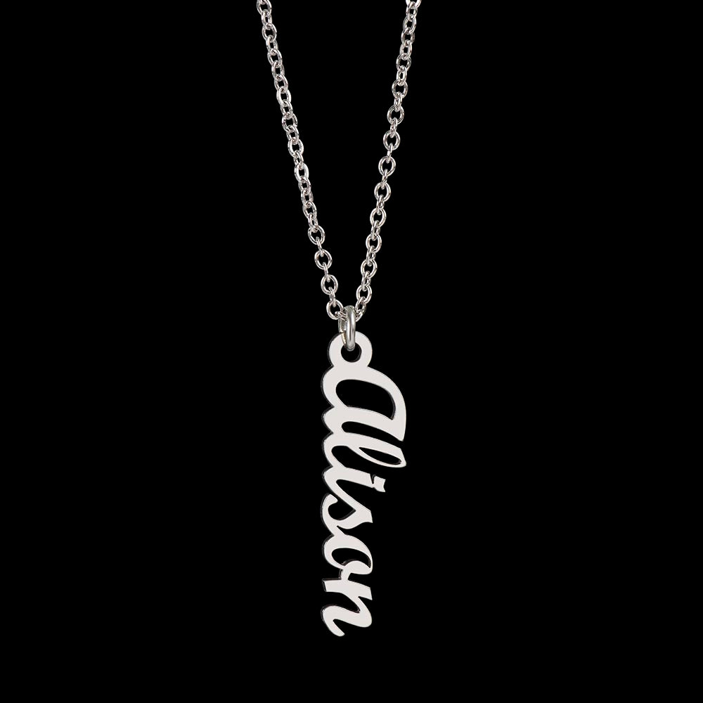 Vertical Name Necklace | Personalized